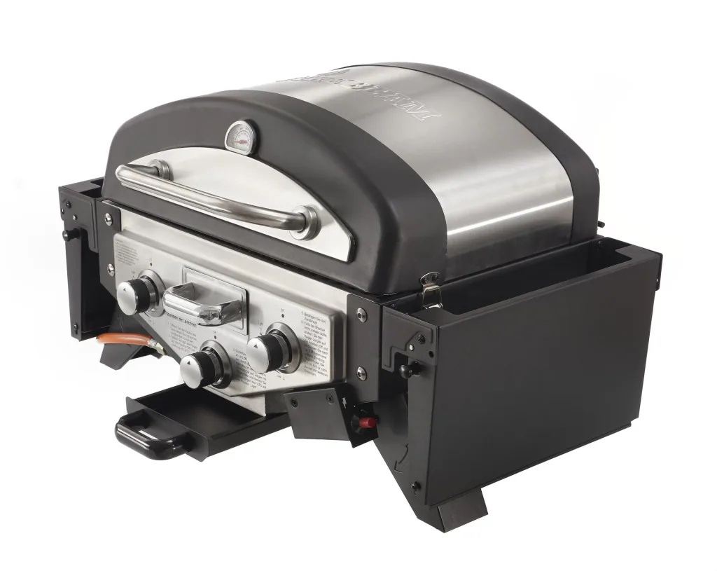 Table gas grill smoker "DALLAS" black
