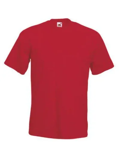 T-shirt with round neck, color red size M