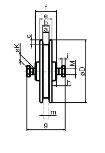 Gate rollers, loose, 105 mm, 5 pieces