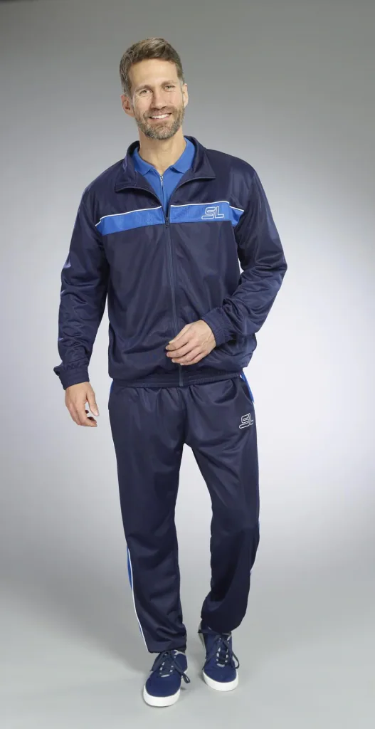 Polo shirt with zip, azure blue, size L