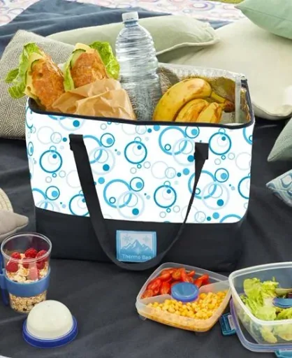 Cooler bag "Circles blue"