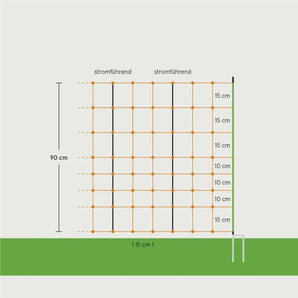 Jumbo goal 112 cm with double spike, 1.2 m