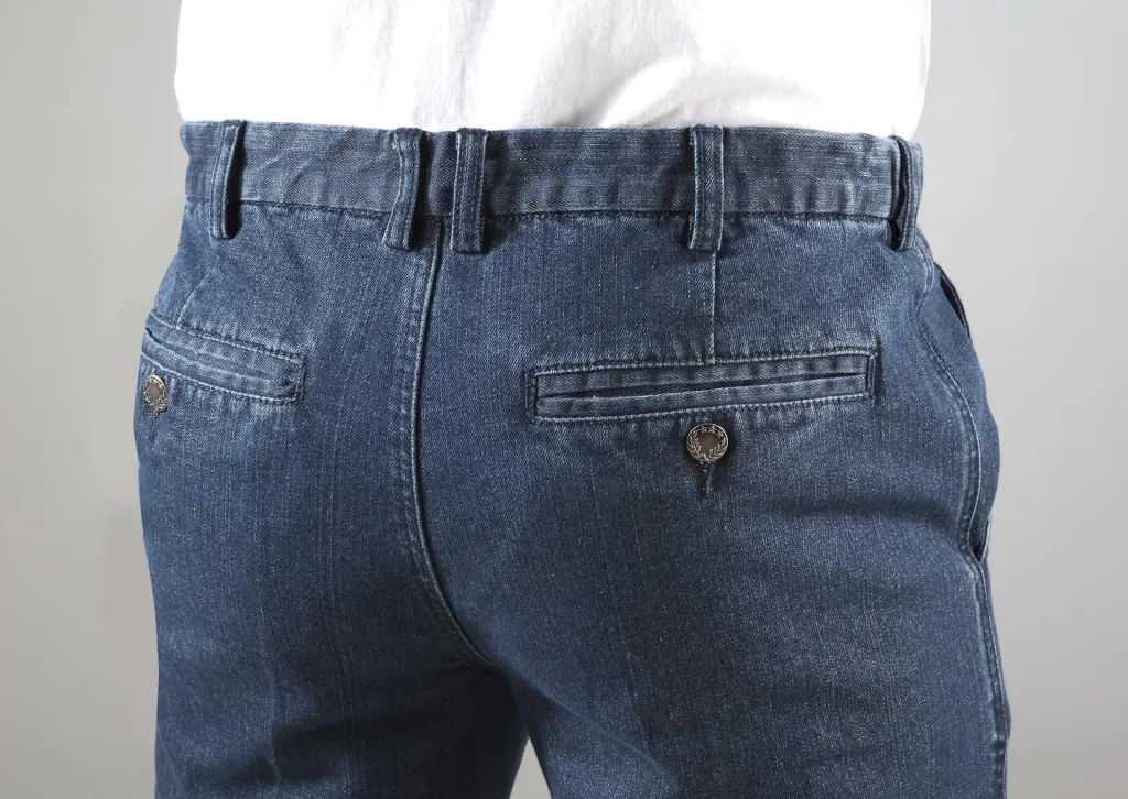 Jeans with comfortable waistband, color bluestone, size 28