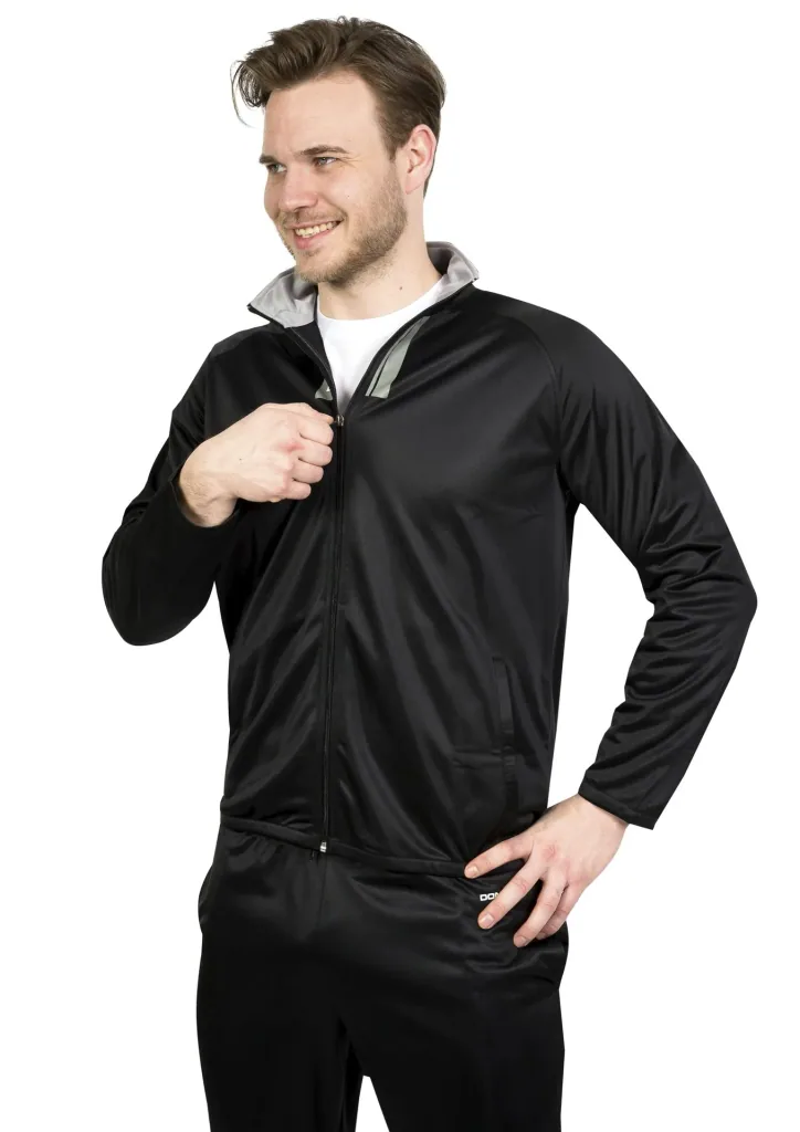 Tracksuit, 2-piece, black/grey, size L