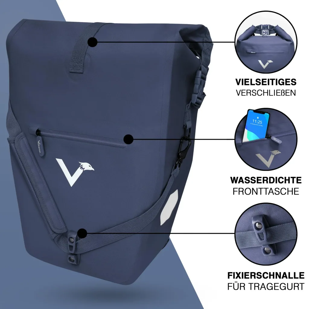 ValkOcean pannier bag, blue