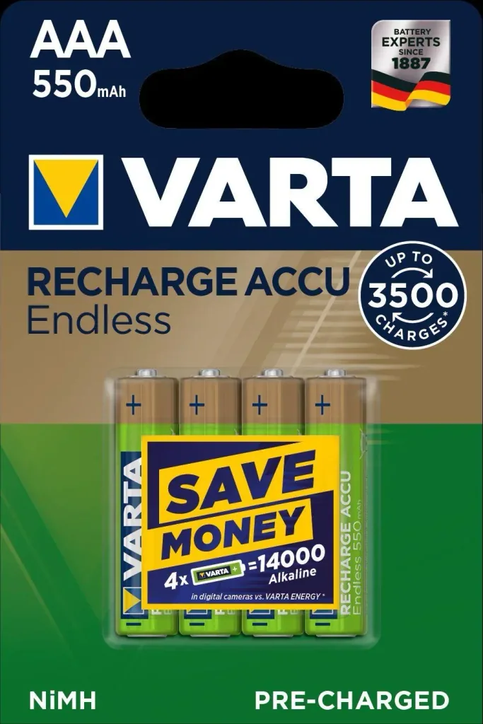 RECHARGE Endless Micro (AAA) battery with 550mAh - 4 pieces