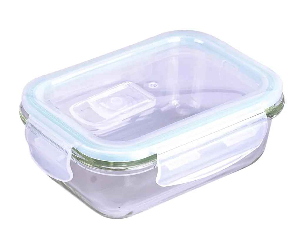 Glass food storage container with microwave lid, rectangular, 1860 ml