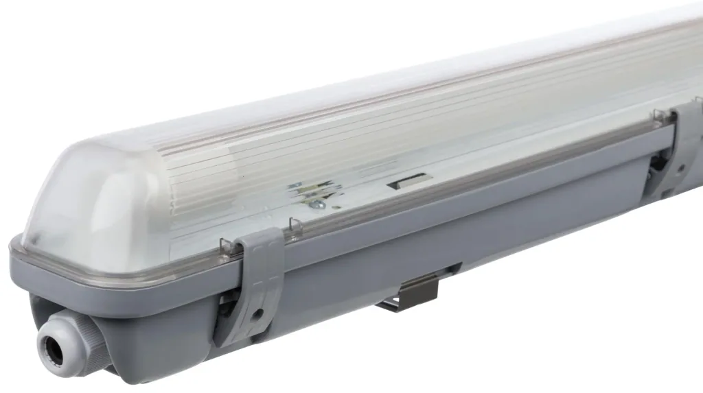 LED moisture-proof light, 1-flame, 18 watts, cool white, IP65, approx. 120 cm