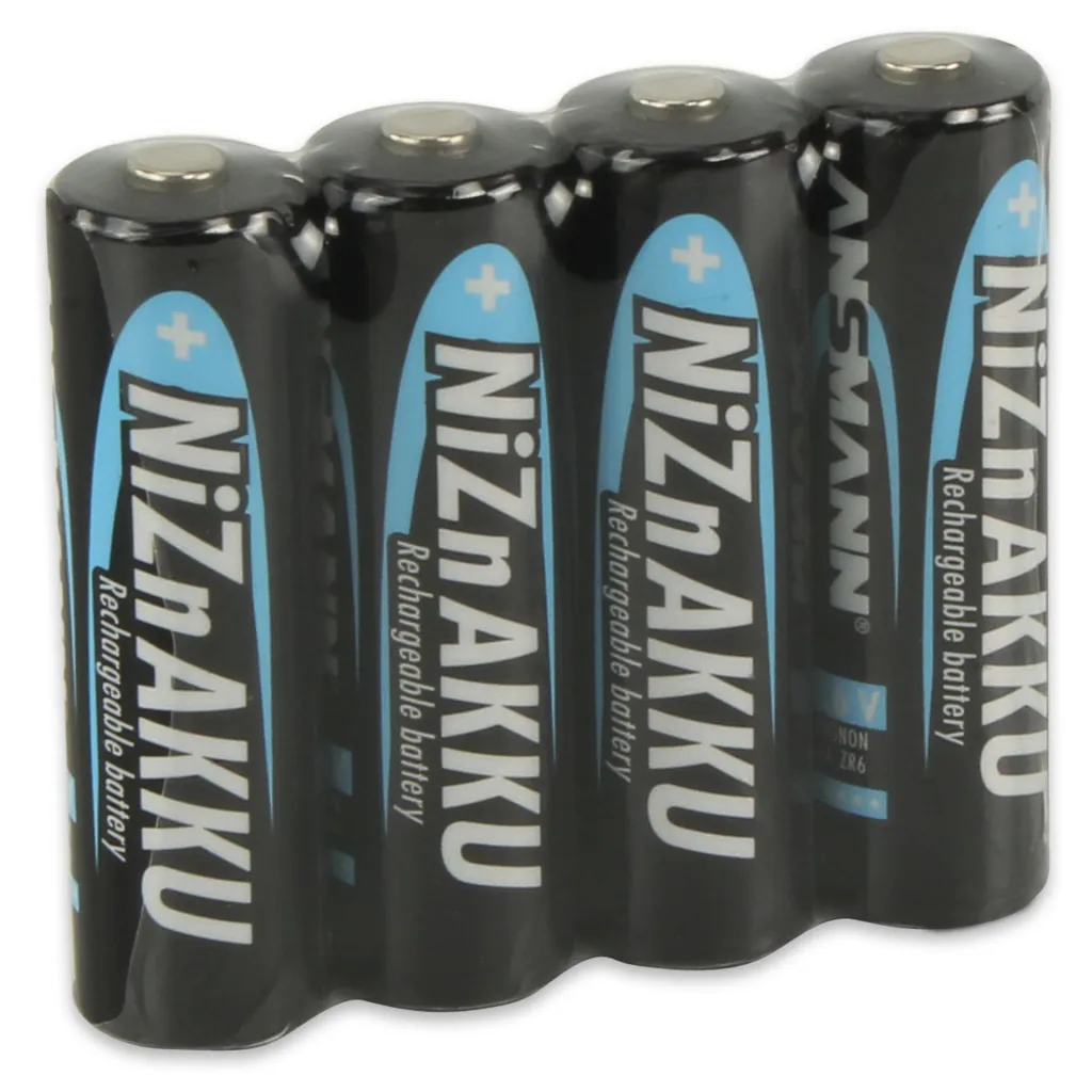 NiZN Mignon (AA) Battery with 2500 mWh - 4 Pieces