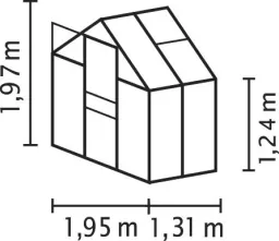 Greenhouse Venus 2500 HKP 4 mm, color aluminum