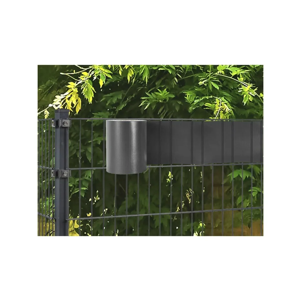 Privacy screen double rod mesh fence anthracite