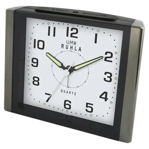 Quartz alarm clock with Cresendo alarm, grey