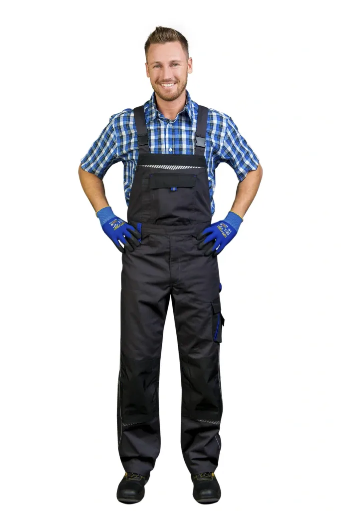 Work dungarees, color gray/royal, size 50