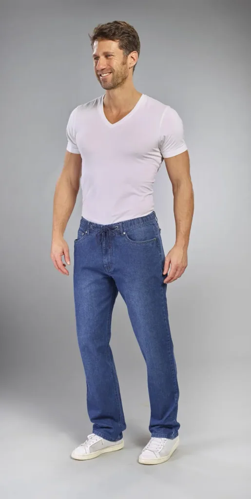 Jeans Traveller Fit, Farbe bluestone, Gr.52