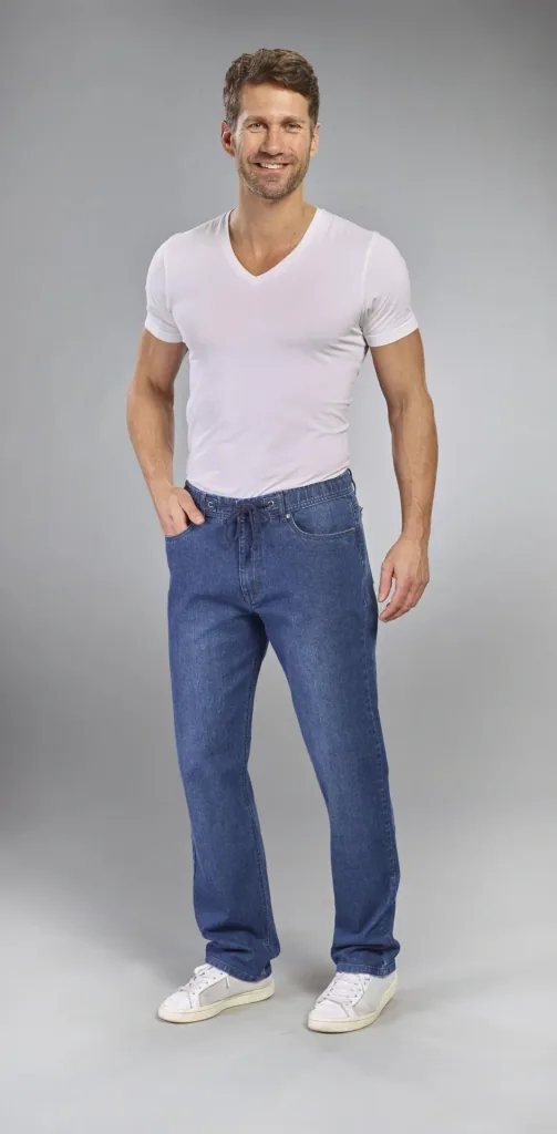 Jeans Traveller Fit, Farbe bluestone, Gr.52