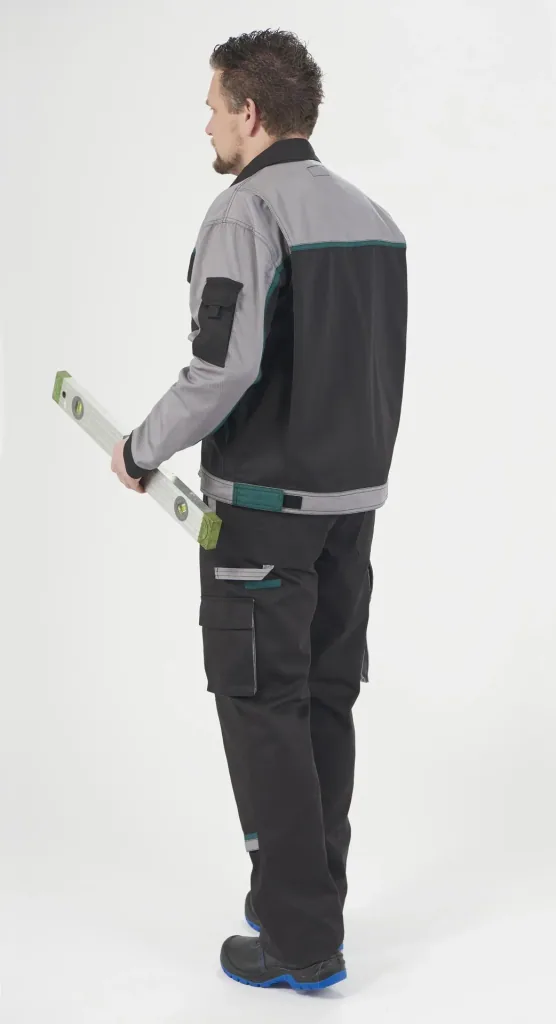 Blouson jacket, color black/grey/green, size 46