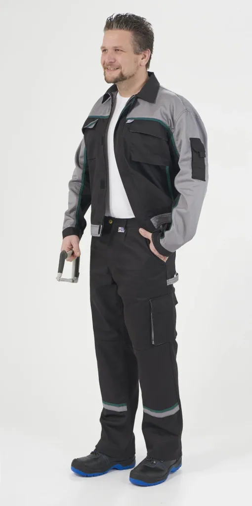Blouson jacket, color black/grey/green, size 46
