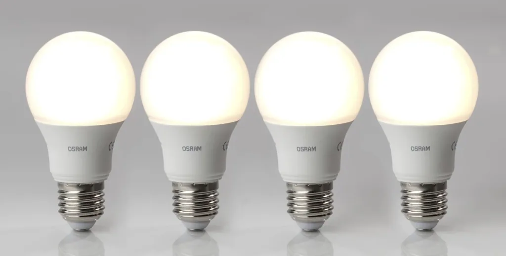 LED lamp retrofit with 8.5 watts, E27, warm white, matt - 4 pieces