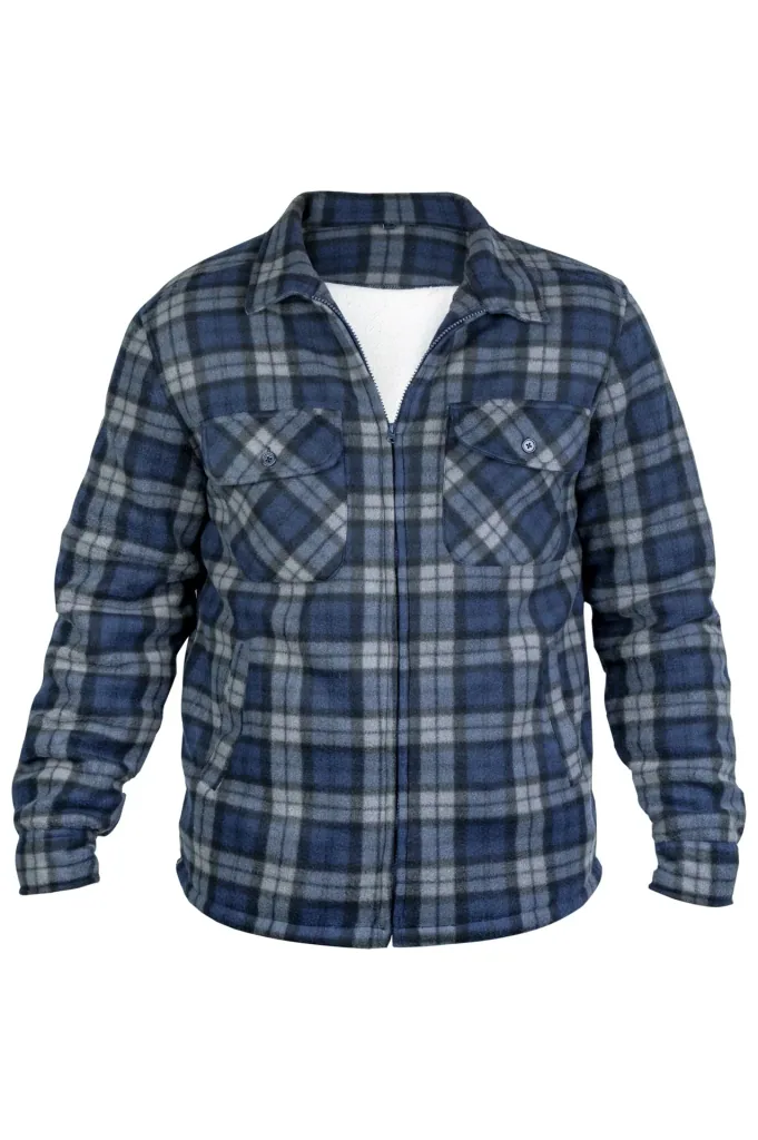 Lumberjack shirt, blue/grey checked, size M