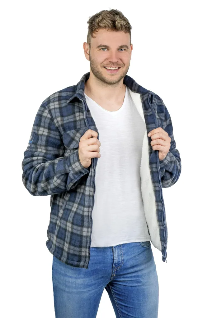 Lumberjack shirt, blue/grey checked, size M