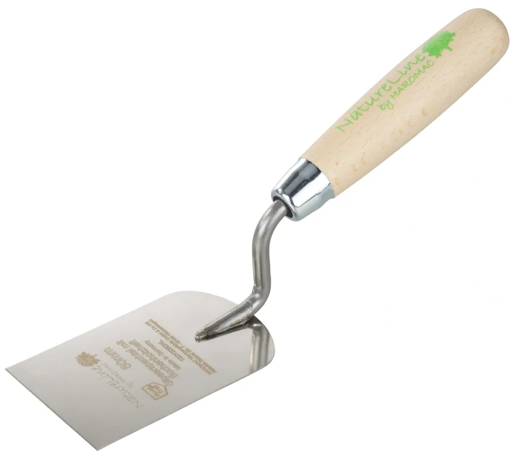 Plasterer's spatula 60mm, stainless steel, natural wood handle