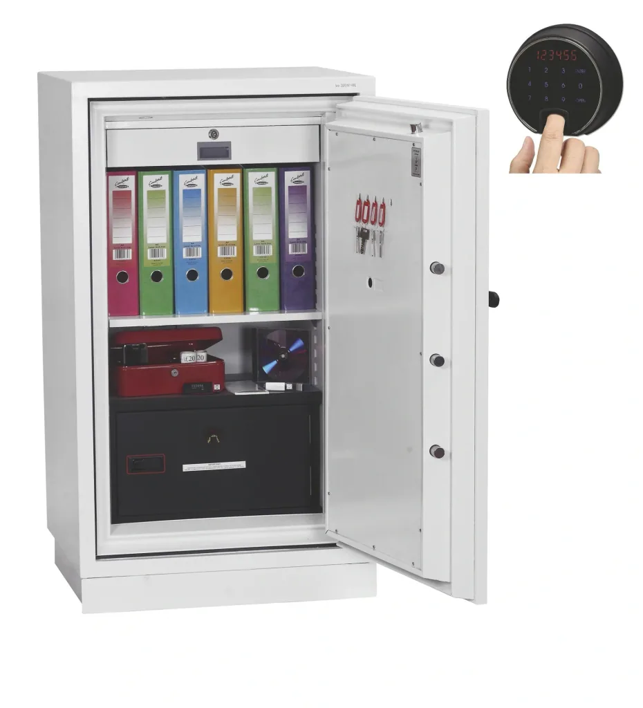 Data Combi data protection safe, external dimensions 1145 x 655 x 560 mm, with fingerprint lock