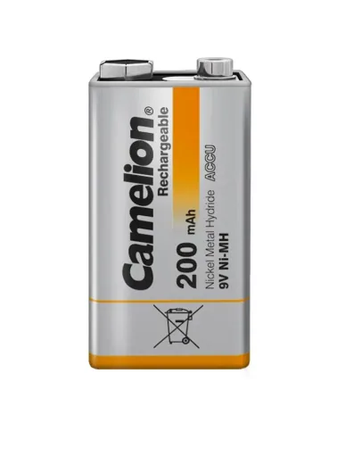 NiMH 9V block battery with 200mAh - 1 piece including box