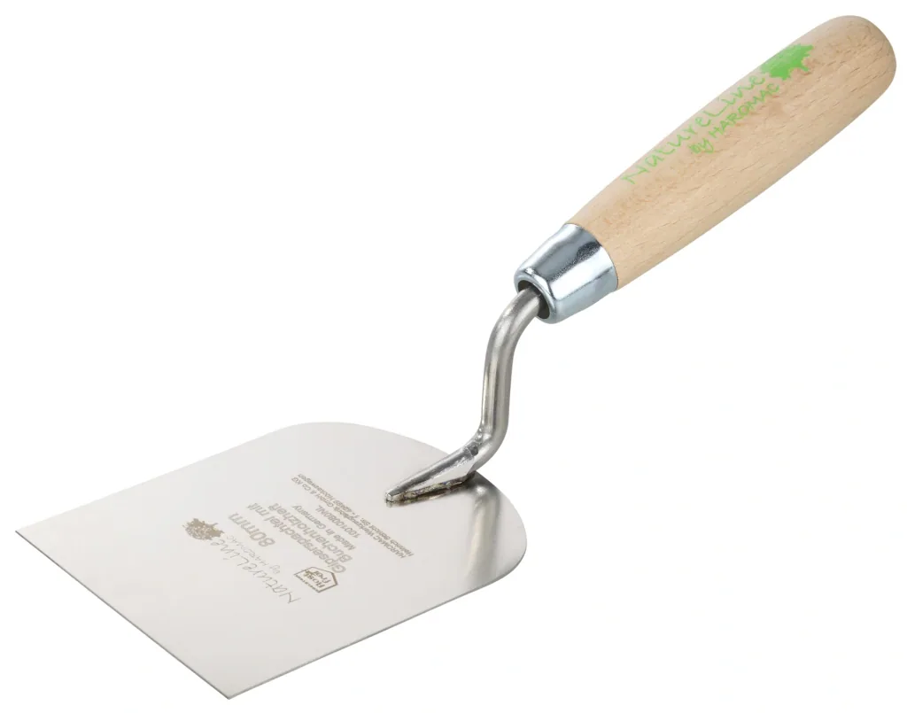 Plasterer's spatula 80mm, stainless steel, natural wood handle