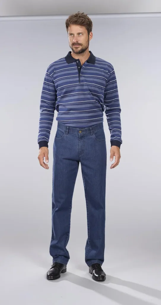 Comfort jeans, color bluestone, size 60