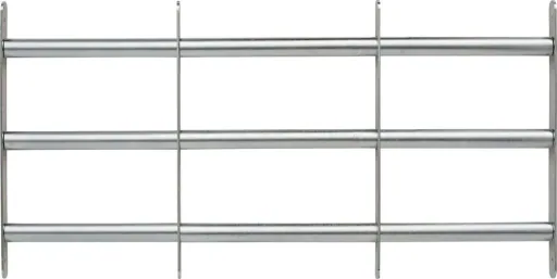 Window grille 7450 individually adjustable, 700 - 1050 x 450 mm with 3 cross braces
