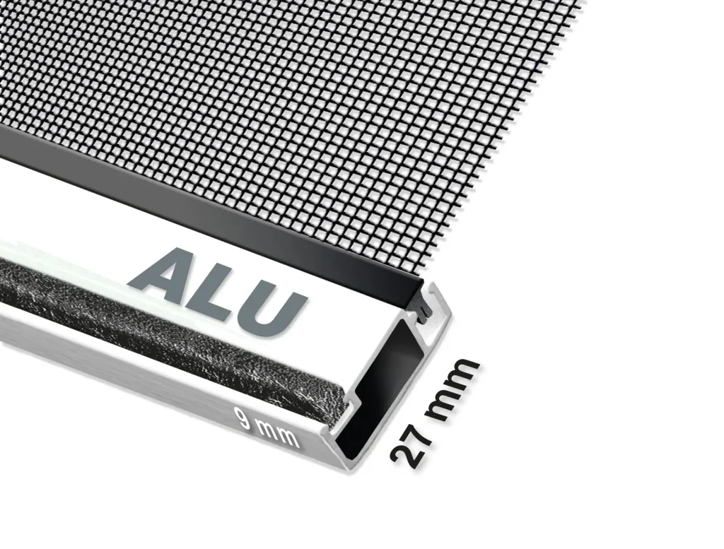 Insect screen window PLUS with aluminum frame, color white, 130 x 150 cm