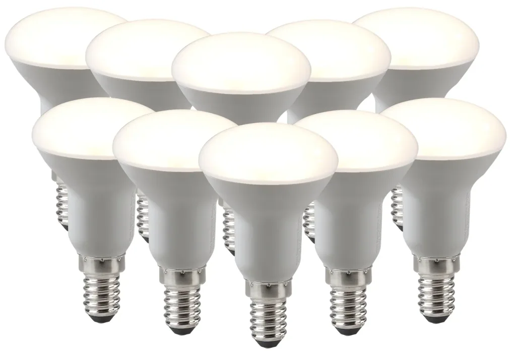 LED lamp R50, 5W, E14, 470lm, warm white - 10 pieces