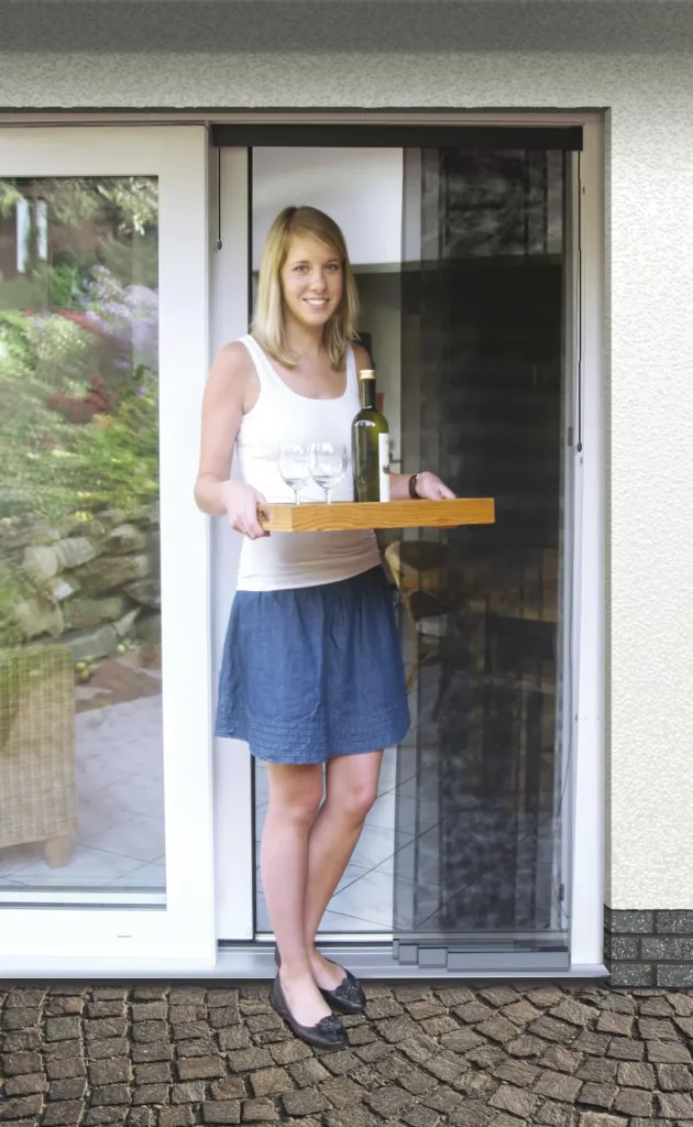 Insect protection curtain PREMIUM, 95 x 220 cm, color anthracite