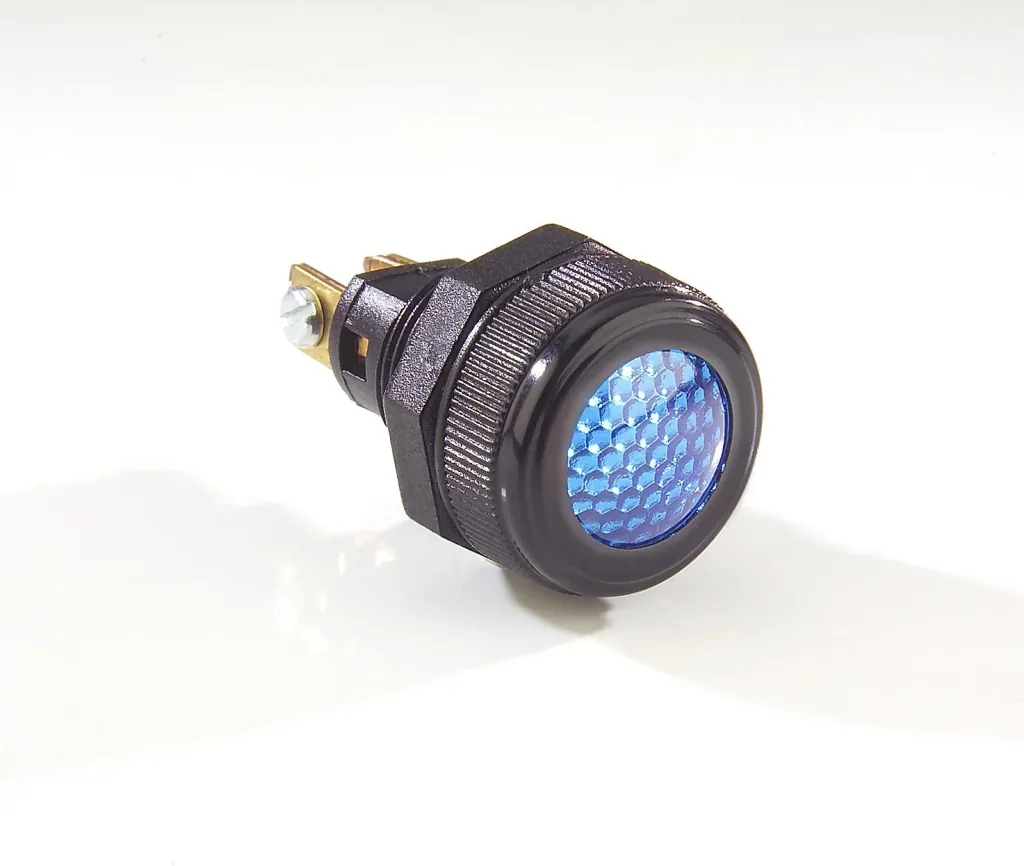 Warning light, red, 12 V/ 24 V - for installation in the dashboard