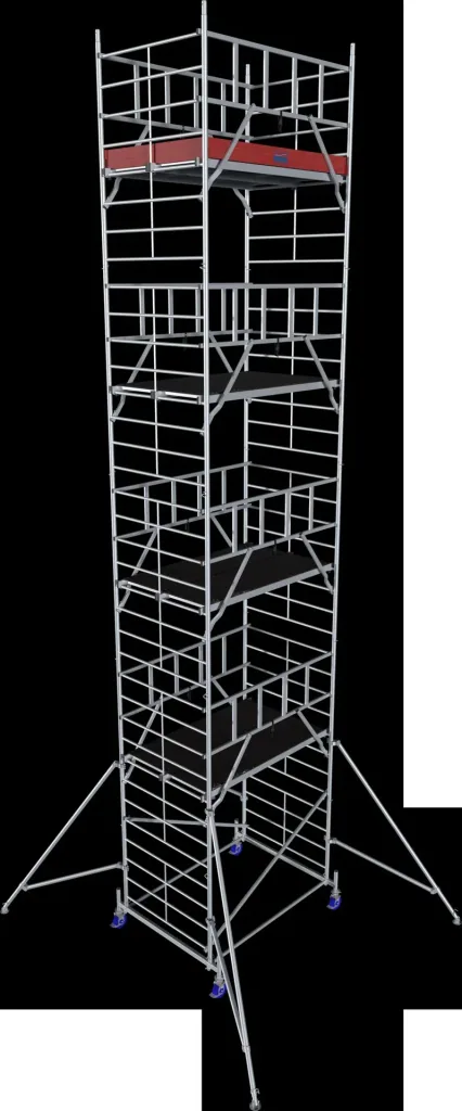 MONTO ProTec XXL aluminum mobile scaffolding, wide structure, working height approx. 10.30 m