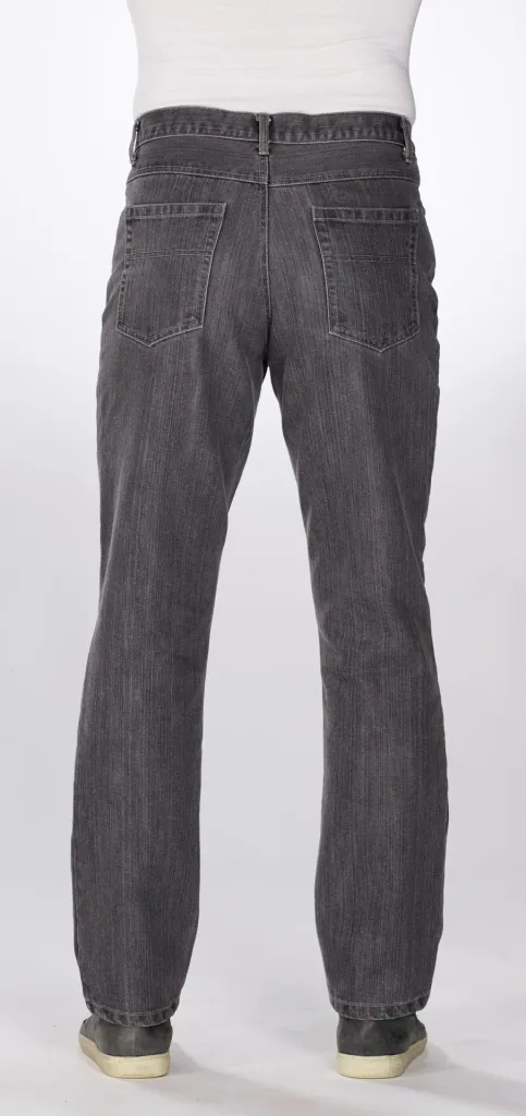 Comfortable jeans in 5-pocket style, color gray, size 26