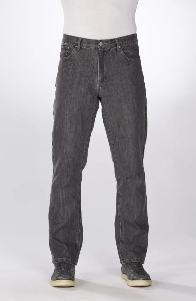 Comfortable jeans in 5-pocket style, color gray, size 26