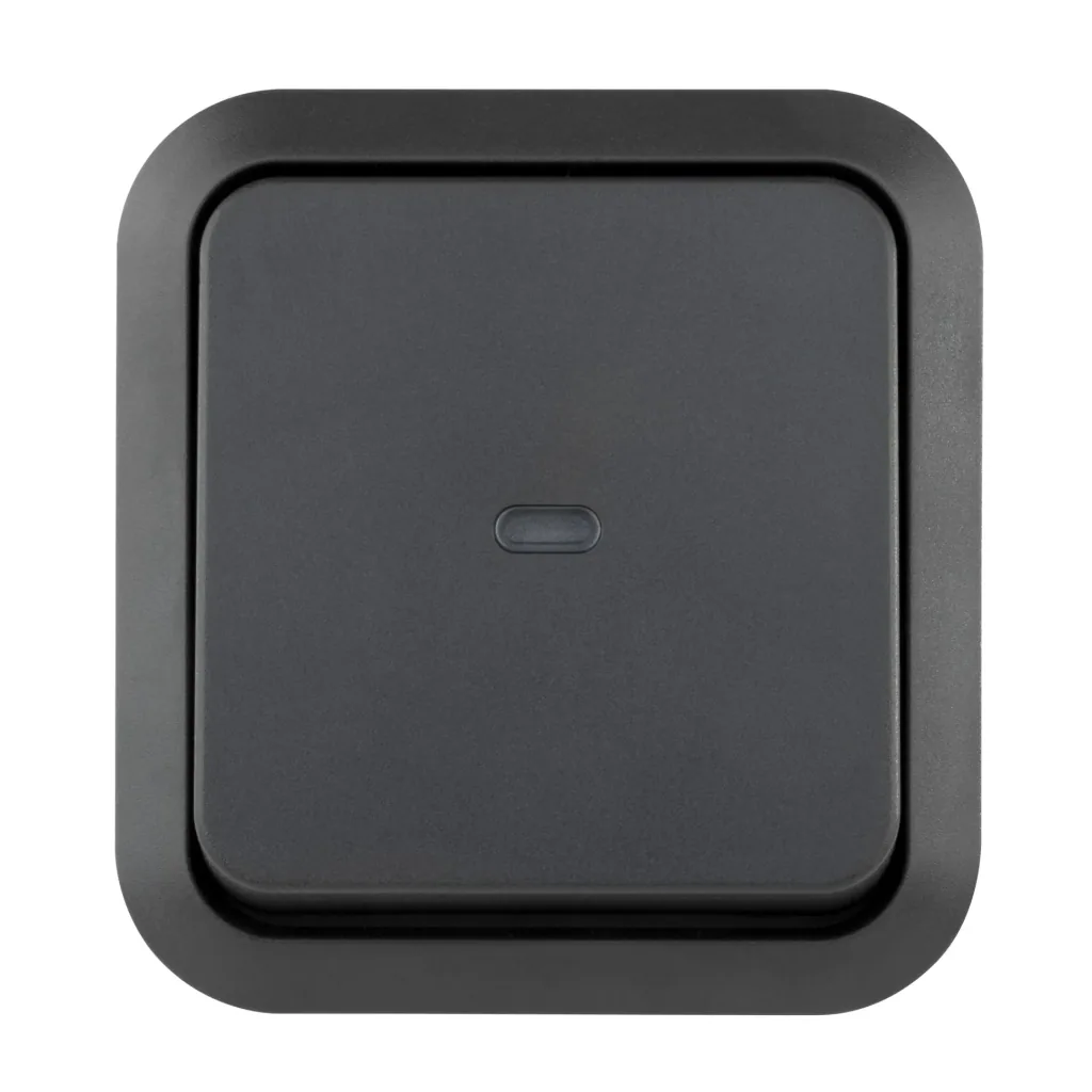 Surface-mounted damp-room heating emergency switch IP55
