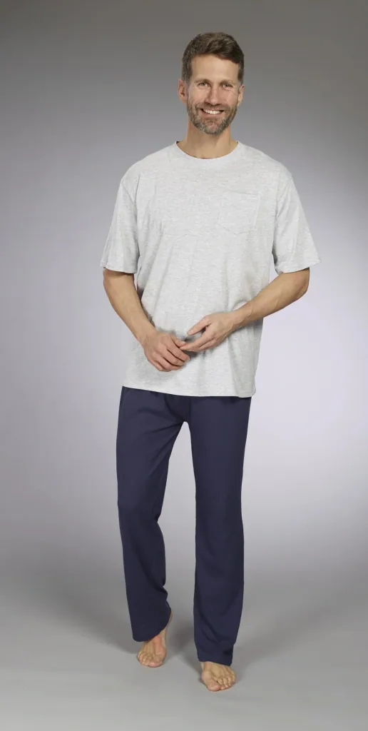 Men's pajamas, color gray/navy, size M