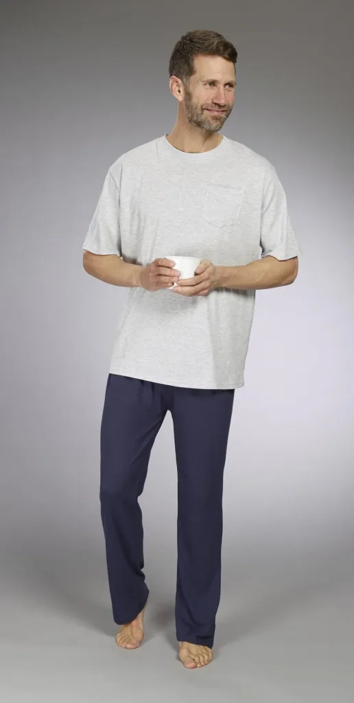 Men's pajamas, color gray/navy, size M