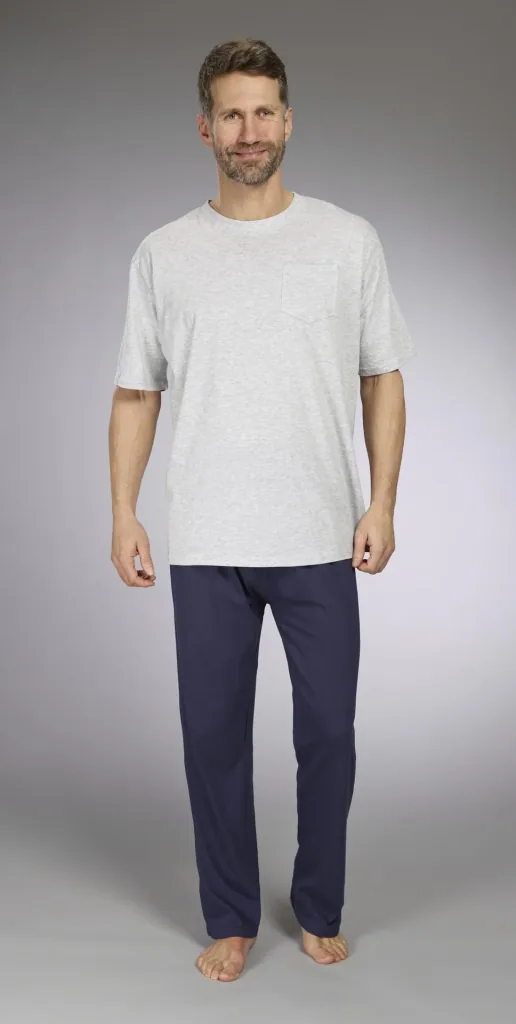 Men's pajamas, color gray/navy, size M