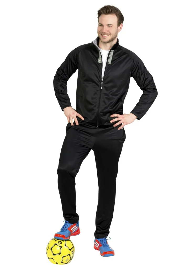 Tracksuit, 2-piece, black/grey, size XL
