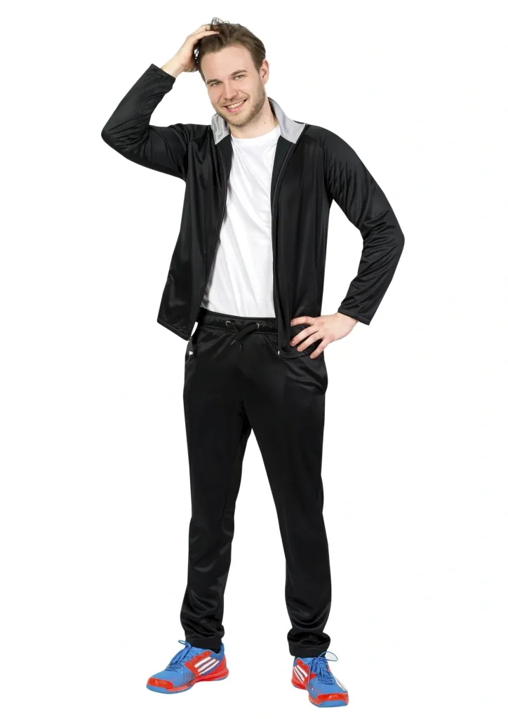 Tracksuit, 2-piece, black/grey, size XL