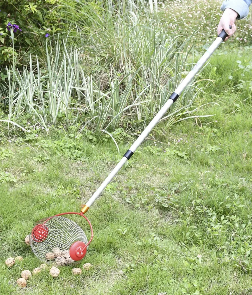 Roll collector with telescopic handle, large