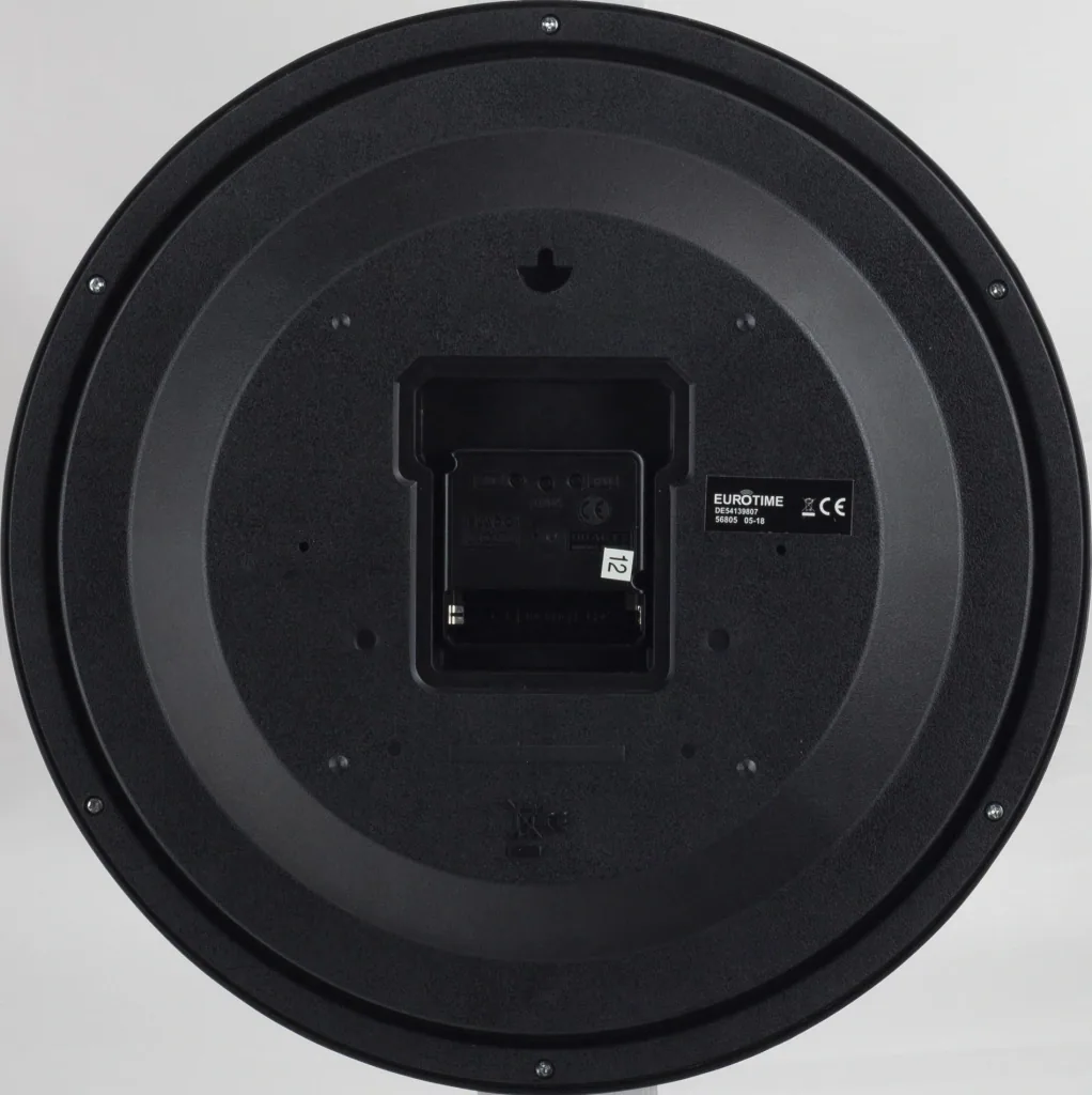 Radio-controlled wall clock 30 cm, black