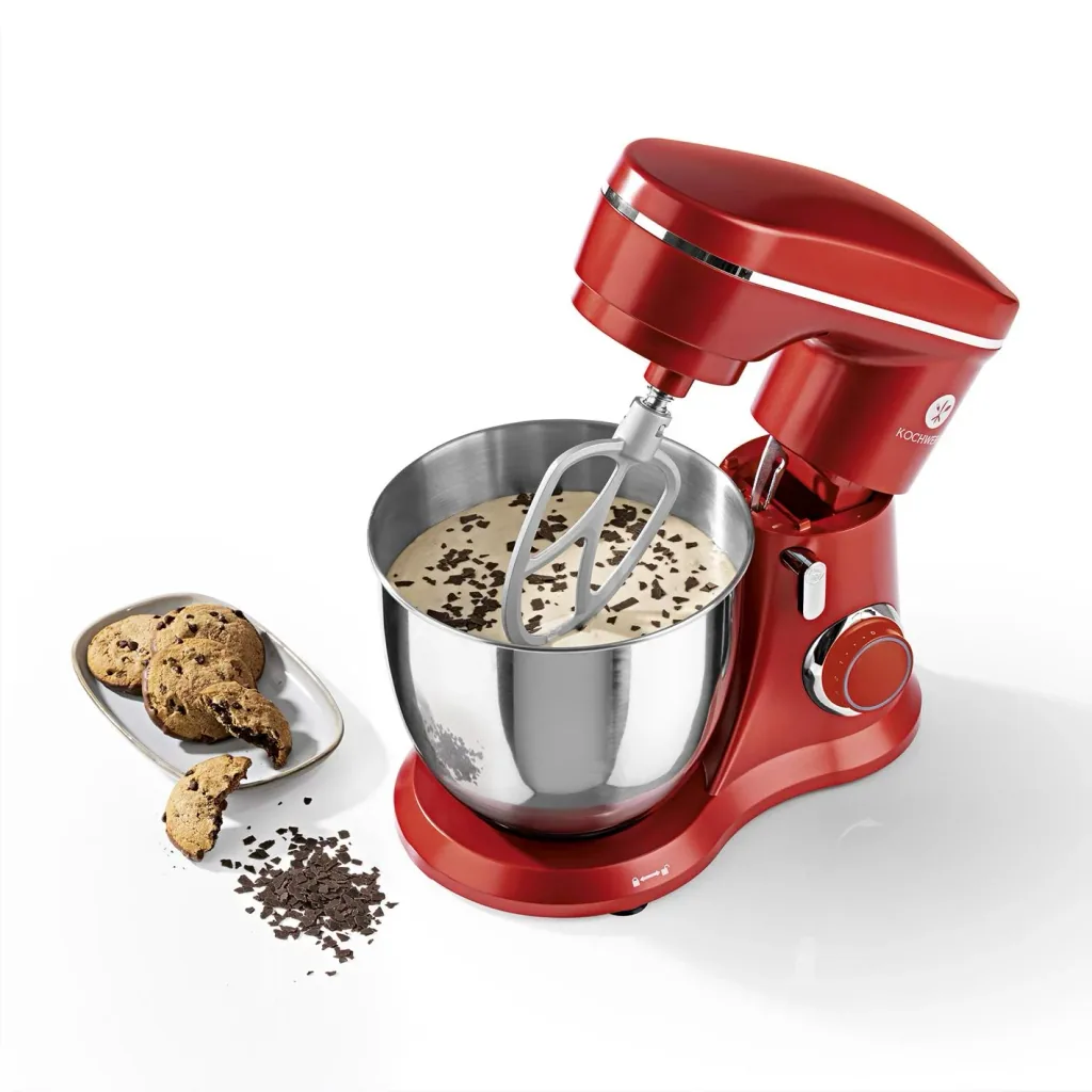 Food processor, red, 1300 watts