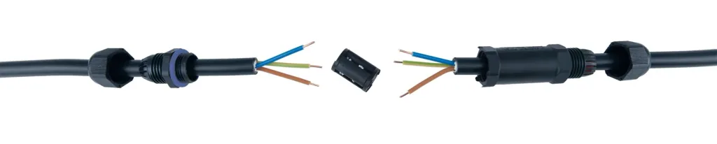 3-pin cable connector with protection class IP68