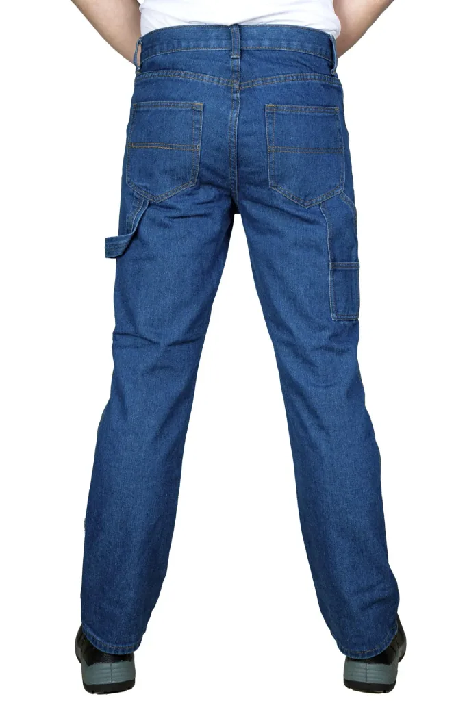 Work jeans made of durable denim, color blue, size 48
