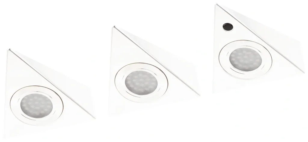 LED under-cabinet lights in white with motion sensor - 3 pieces