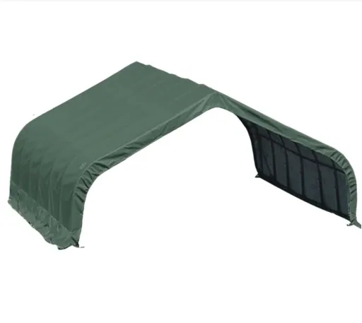 Pasture Shelter Run-In-Shed 49.64 m² Green, 670×730 cm – Open Shelter for Horses & Livestock, Weatherproof